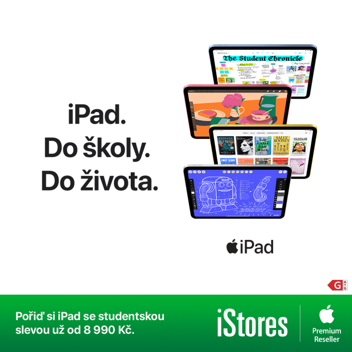 Využij studentskou slevu a vyber si ten pravý iPad pro sebe v iStores