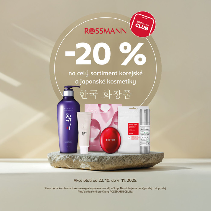 20 % na korejskou kosmetiku v Rossmann