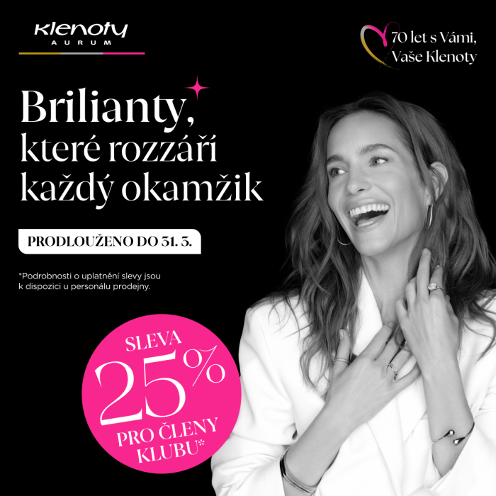 Sleva na brilianty pro členy Klenoty Klubu