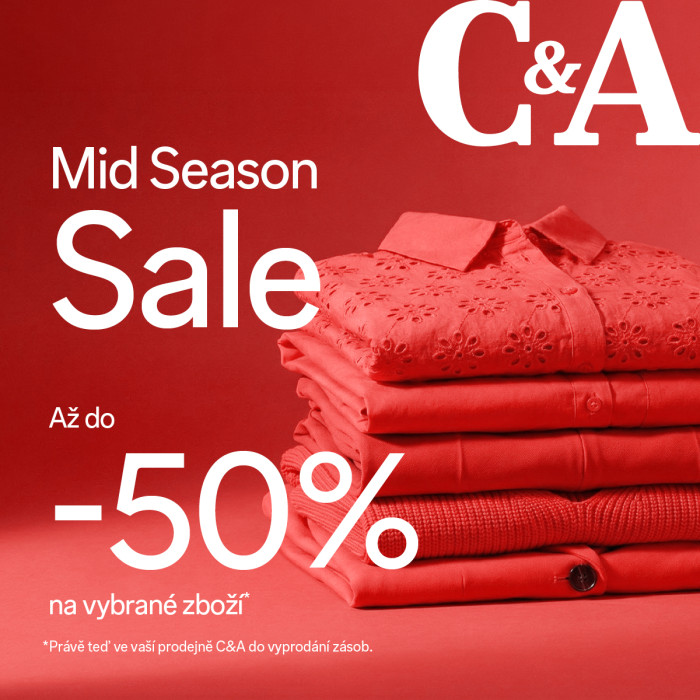 Mid Season Sale až do -50 % na vybrané zboží v C&A