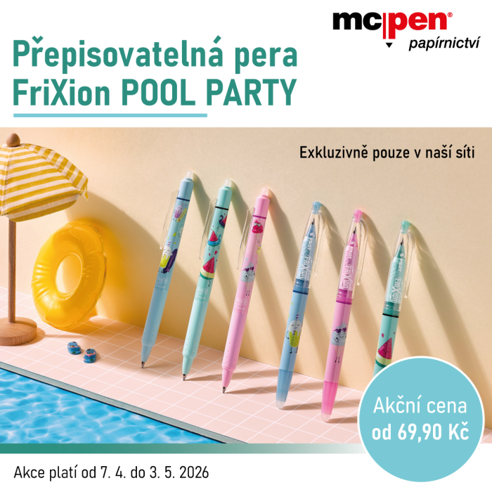 Přepisovatelná pera Frixion POOL PARTY v McPen