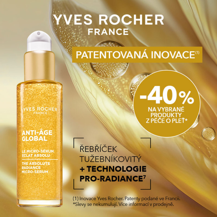 Sleva 40 % na vybrané produkty z péče o pleť a dárek k nákupu od rostlinné kosmetiky Yves Rocher