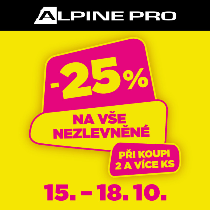 Sleva 25 % na aktuální kolekci ALPINE PRO při koupi 2 a více kusů